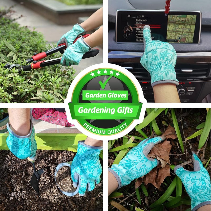 KLDOLLAR Gardening Gloves for Women Thorn Proof Garden Gloves, Leather Womens Garden Gloves Puncture Resistant, Touch Screen Working Gloves for Digging,Weeding,Planting Small - Image 4